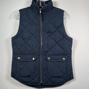 J Crew Navy Quilted Women's Vest
